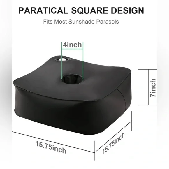 NiP Vogholic Weighted Base Umbrella Stand Water Bag Up to 60 LBS 16 x 16 - Picture 3 of 8